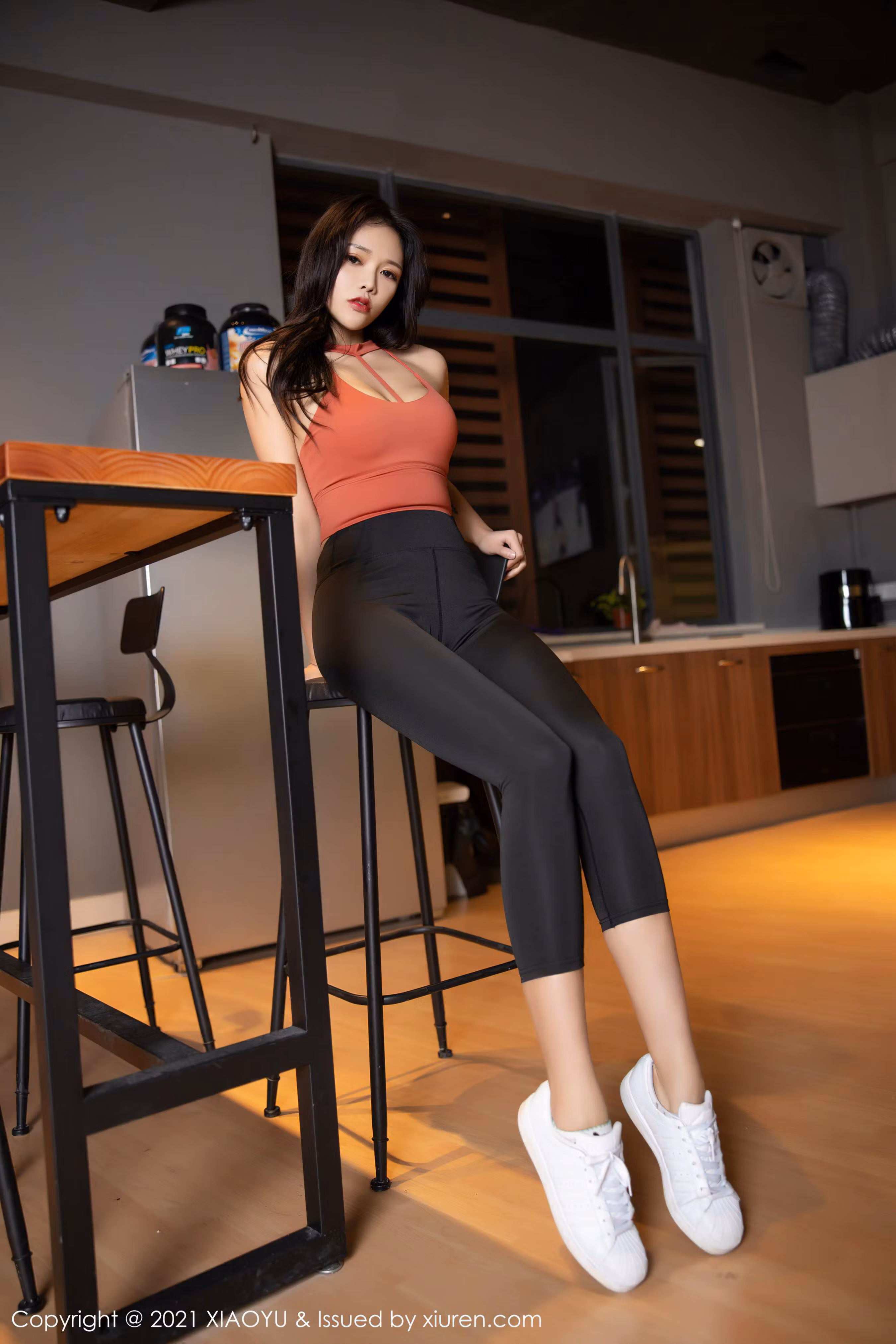 XiaoYu Nabi fitness gym photoshoot Asian model