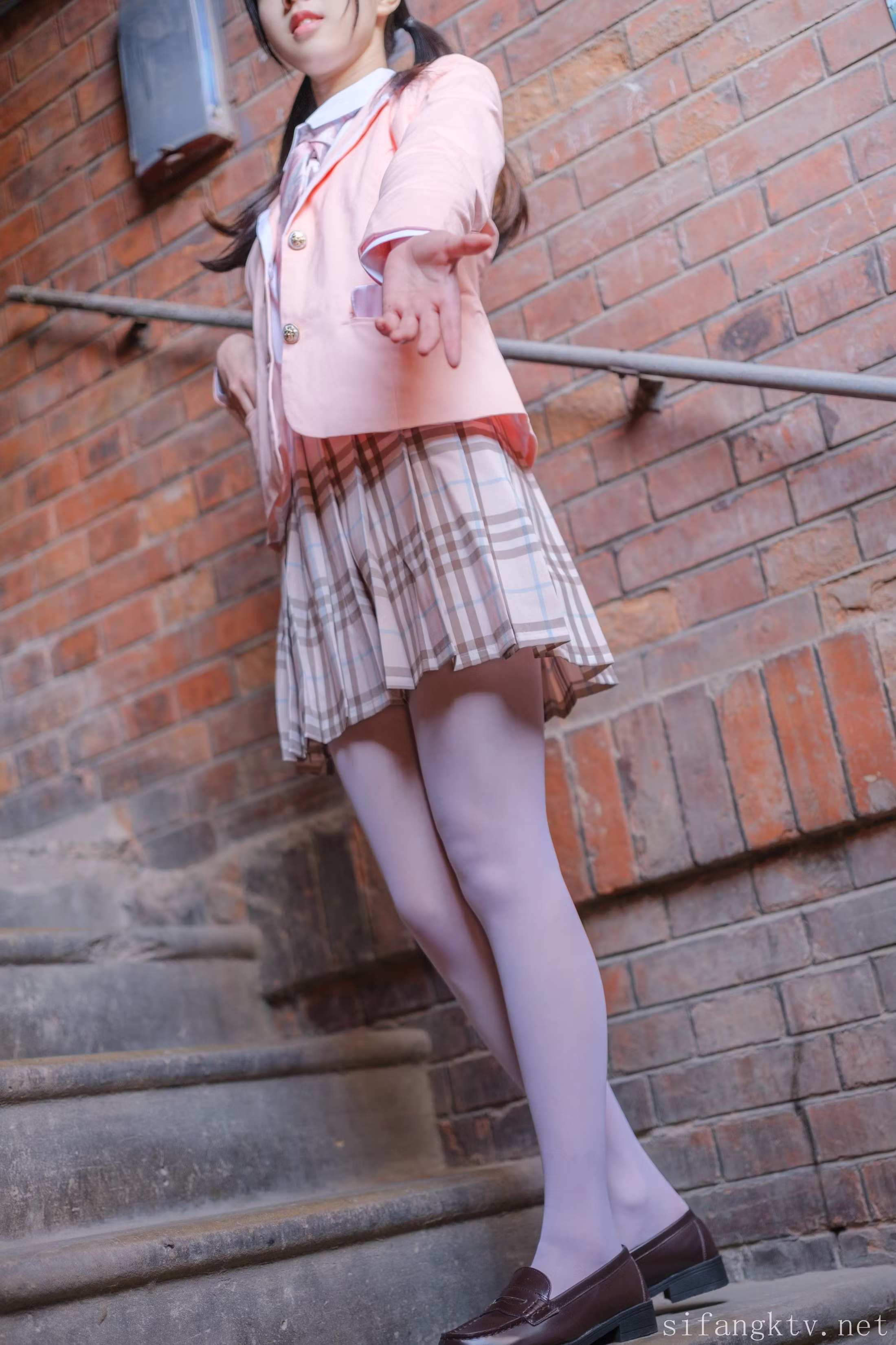 JK uniform Asian girl clean indoor photoshoot