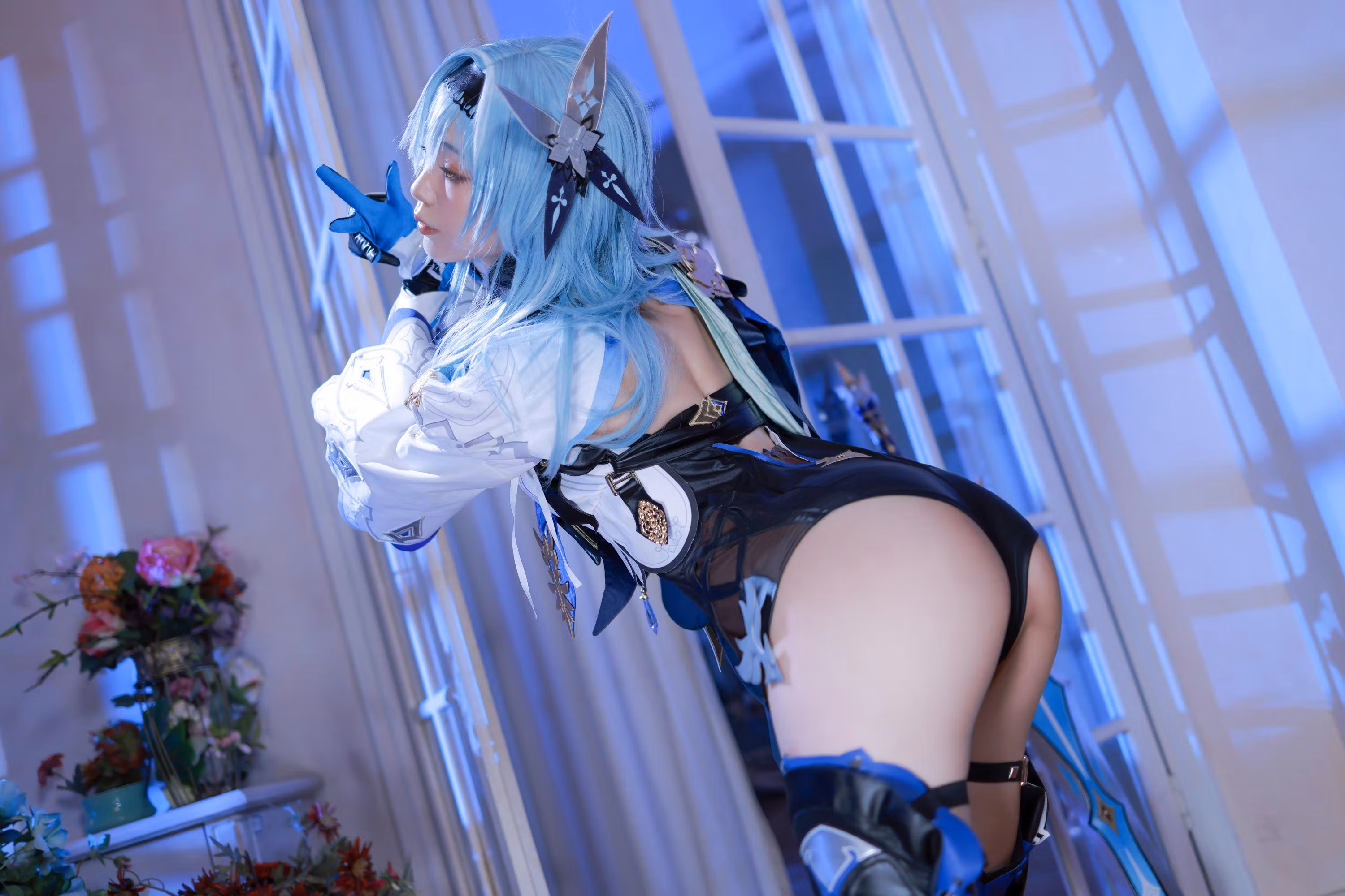 Genshin Impact Eula cosplay Aqua HD images