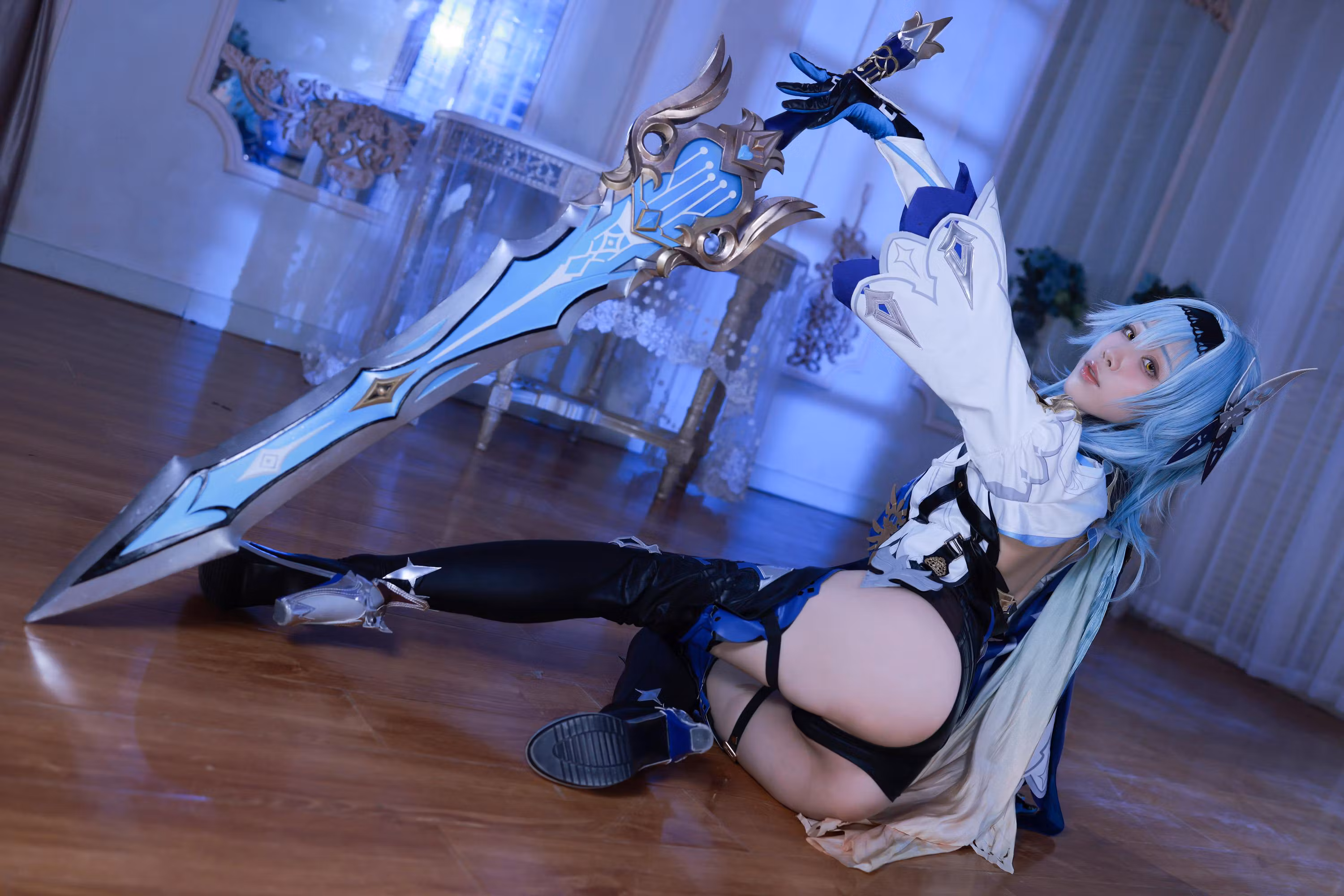 Asian cosplay girl game character photoshoot