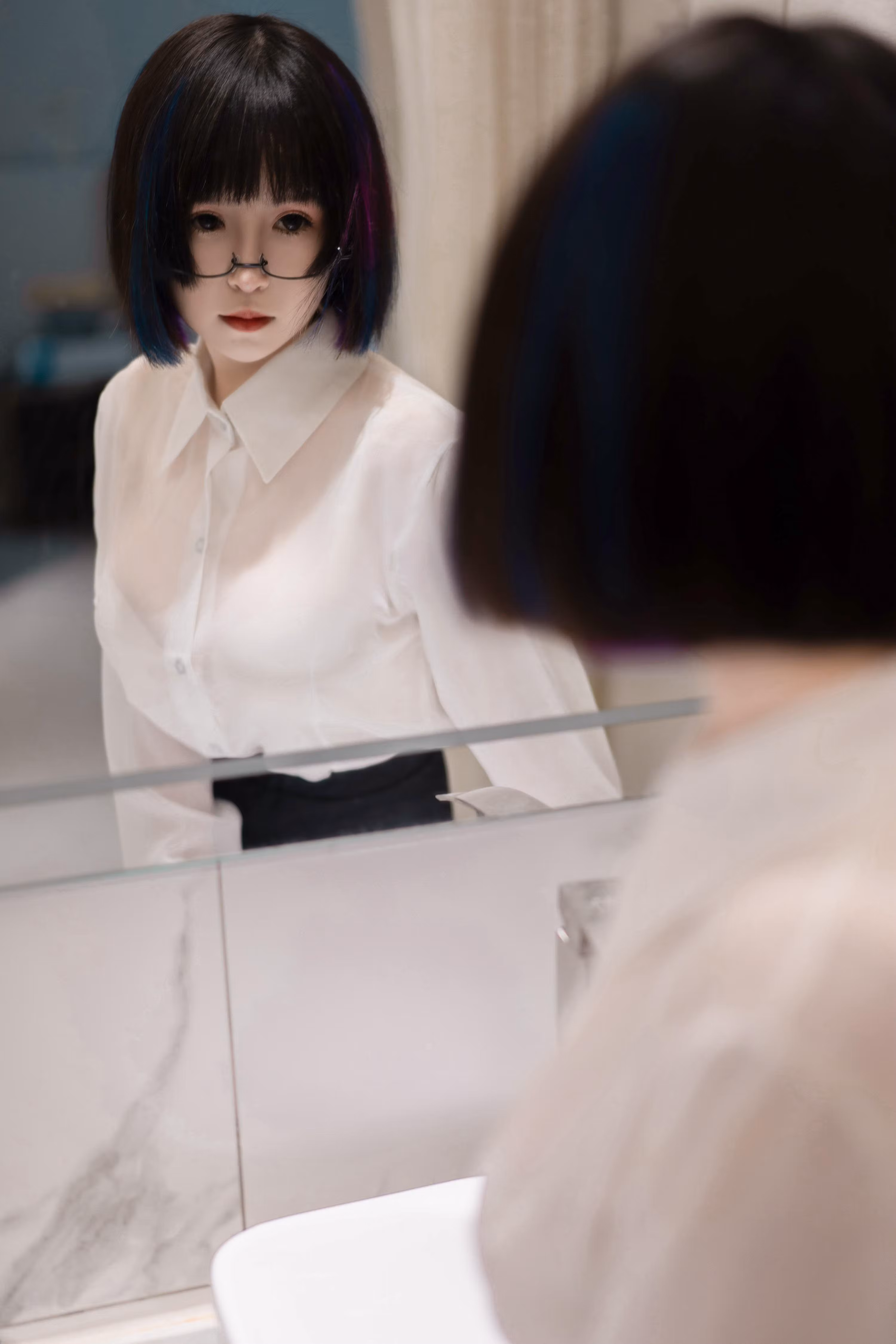 晕崽Zz黑丝秘书职业装特写