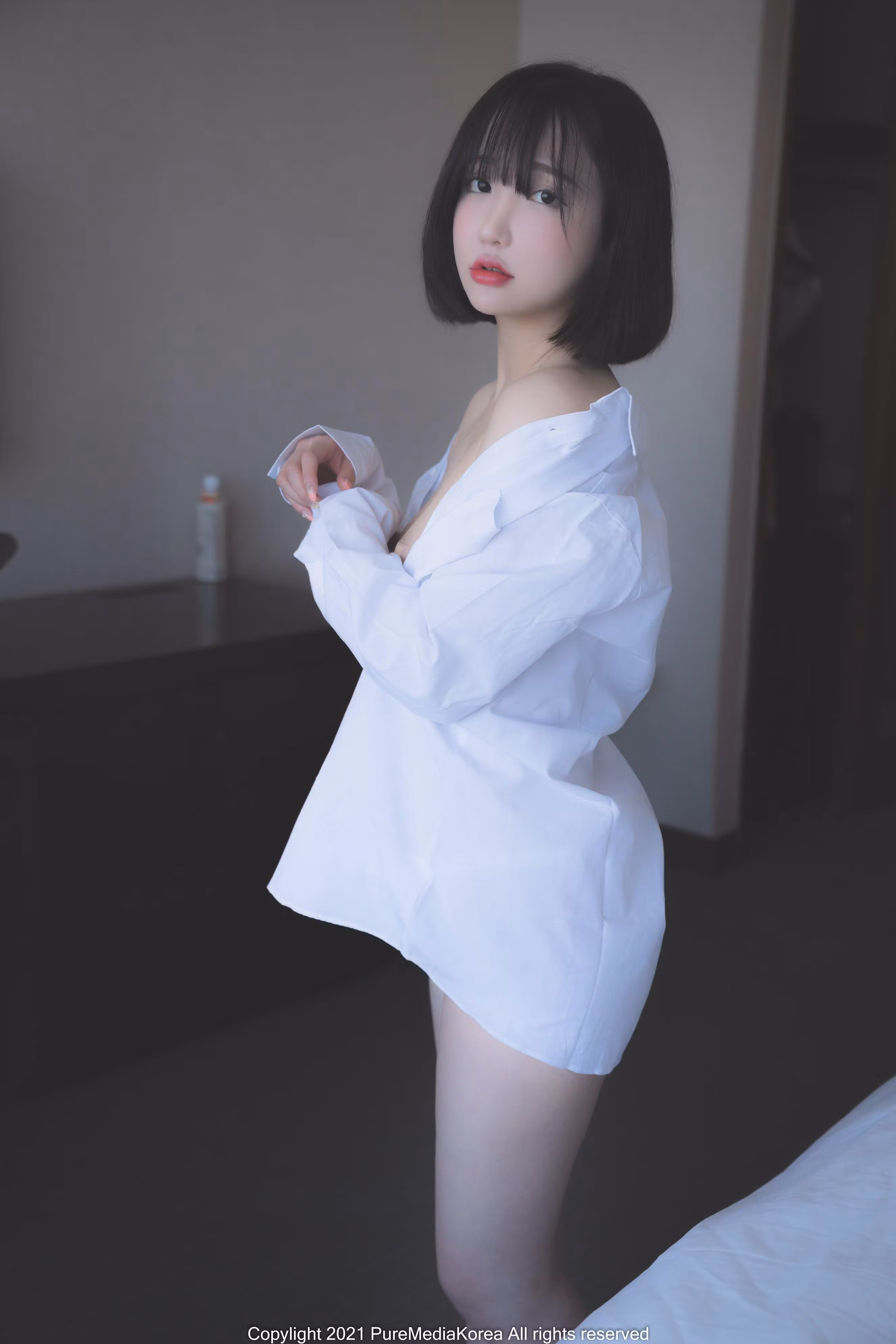 Korean girl elegant studio photoshoot